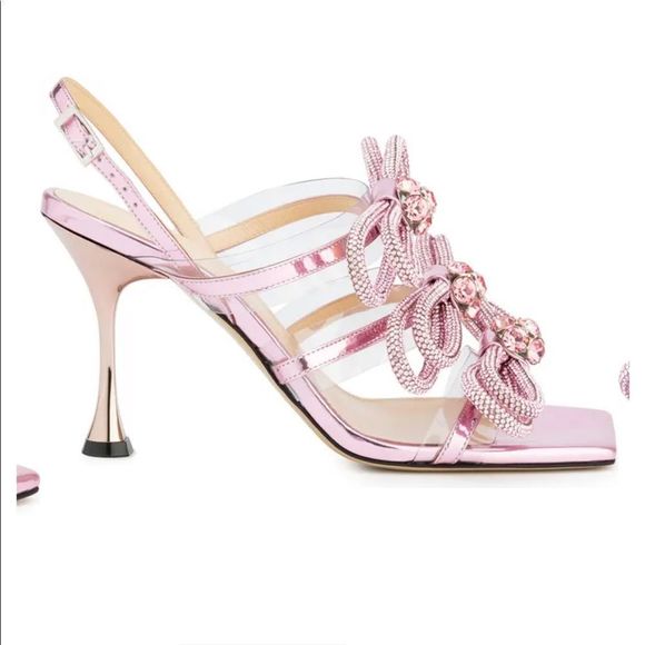 Mach & Mach Crystal Triple Bow Slingback 37.5 - Picture 5 of 12